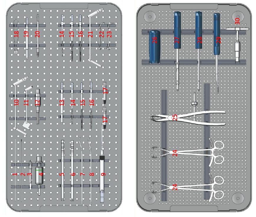 Conjunto de instrumentos del sistema LCP Small Fragment 2.4 (MOI AMAZON-S1-03)
