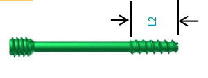 2.0 Tornillo canulado HERBERT, rosca larga