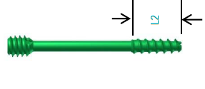 2.4 Tornillo canulado HERBERT, rosca larga