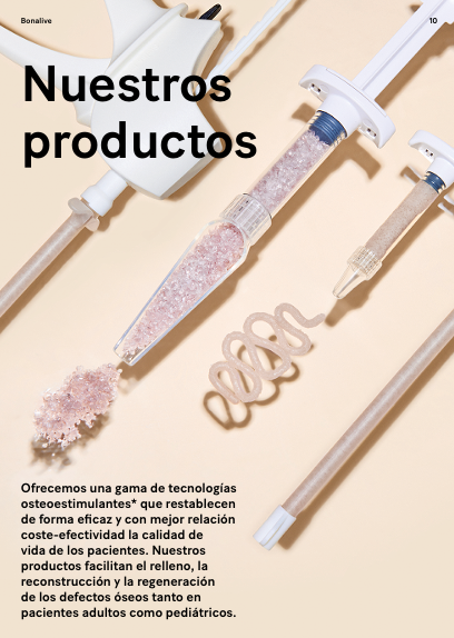Catálogo de vidrio bioactivo